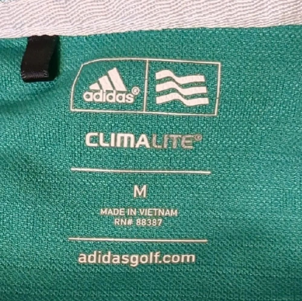 Adidas Climalite Men’s Forest Green Golf Polo Shirt Waveland Logo Size M